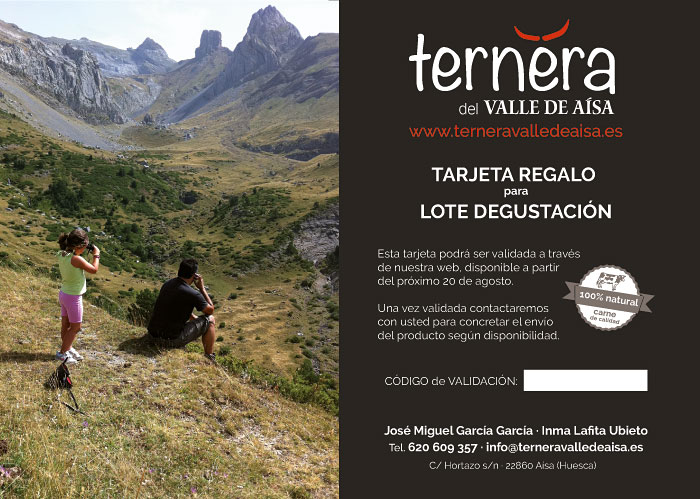 Tarjeta regalo de Ternera Valle de Aísa