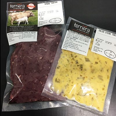 Steak Tartar de Ternera del Valle de Aísa. Carne del Pirineo con alimentación 100% natural