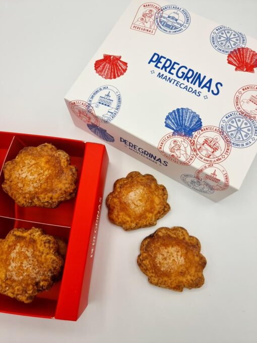 Galletas mantecadas "Peregrinas" de Ternera del Valle de Aísa, con manteca propia. Mantecados de Avellana Peso neto: 265 gr. 