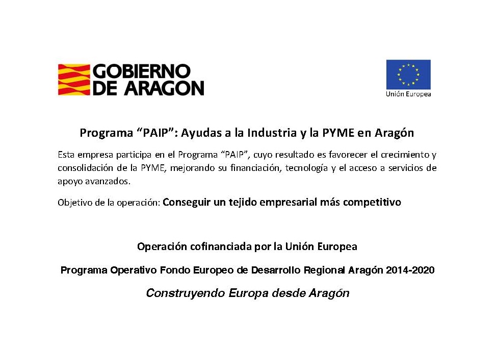Programa “PAIP”: Ayudas a la Industria y la PYME en Aragón